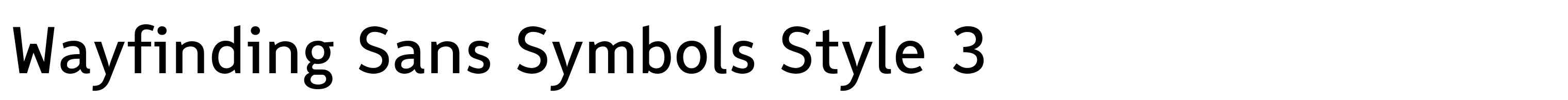 Wayfinding Sans Symbols Style 3